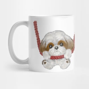 Shih Tzu on a rope Mug